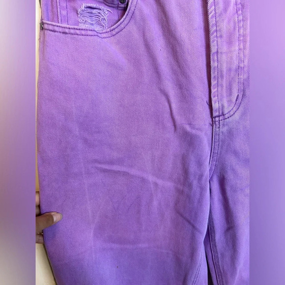 AFRM Oden Purple Distressed Wide Leg Jeans - Picture 6 of 6